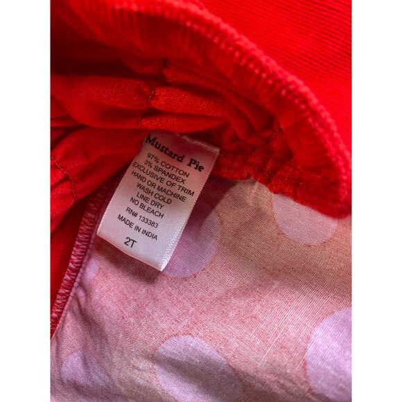 Mustard Pie Red Corduroy Ruffle Button Up Jacket Size 2T - Picture 5 of 5